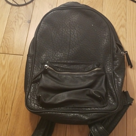 Black Leather Abercrombie& Fitch Backpack